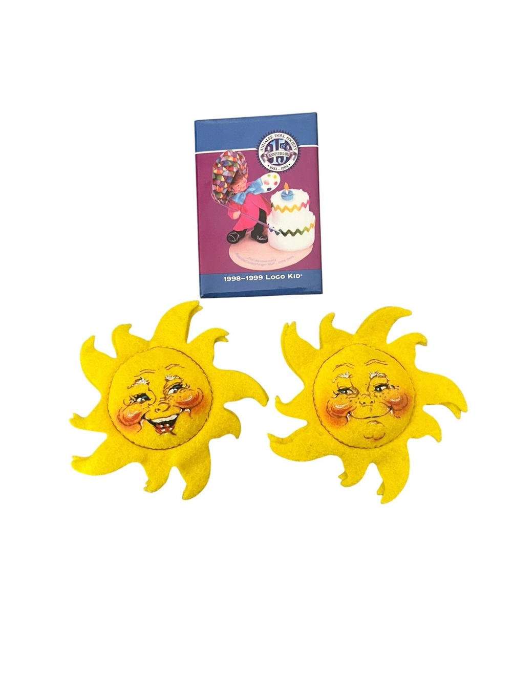 Annalee Doll Vintage Pinback Button Lot Promo Collectible 1998 Celestial Sun